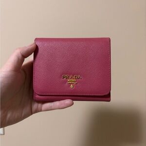 Prada Saffiano Leather Wallet – Fuchsia Pink